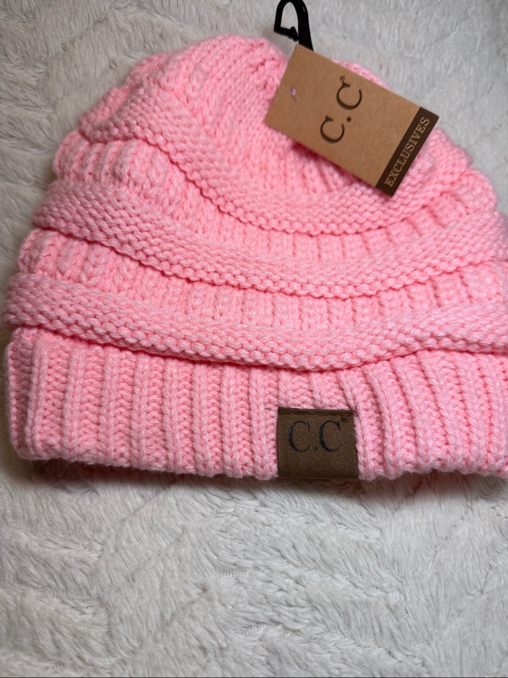 NWT - C.C Exclusives Light Pink knit warm winter hat